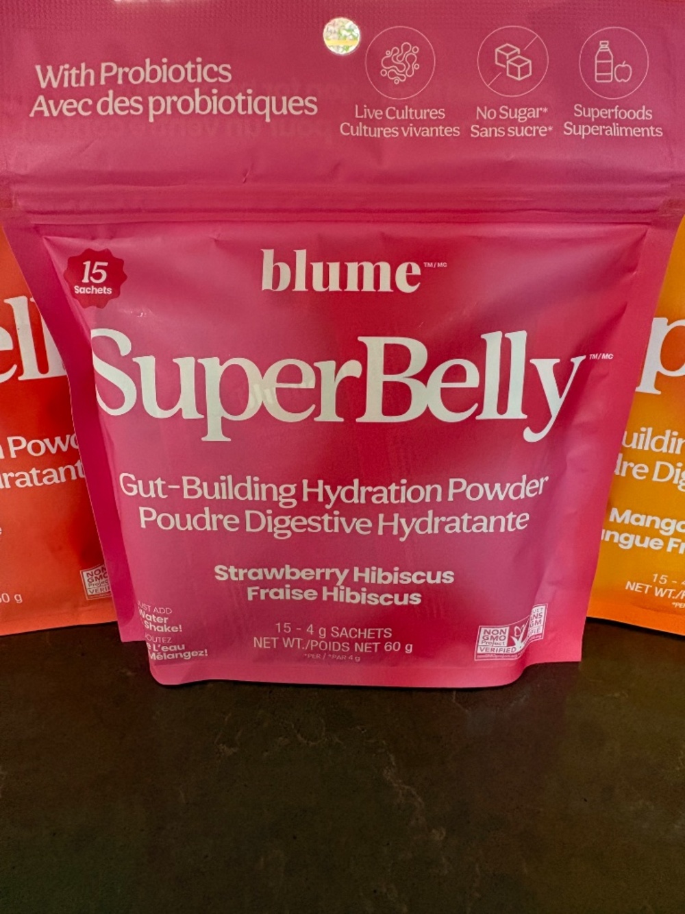 Blume Superbelly Hydration gut health beverage packs - multiple flavours
